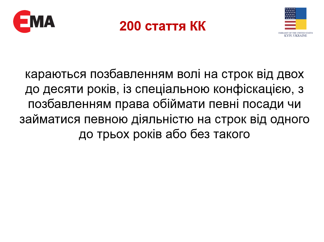 Статья 200 КК Украины